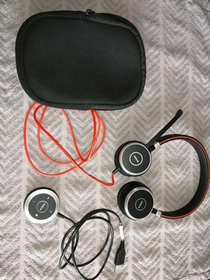 Jabra Evolve 40 MS Stereo On-Ear Wired Headset with USB and Jabra Link - Image 1 of 4
