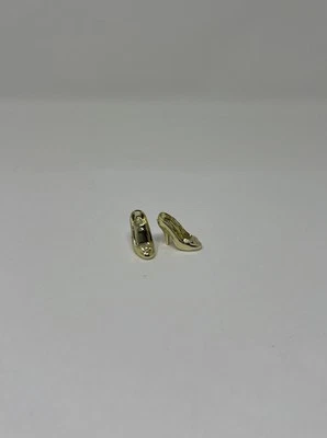 Винтажные туфли на высоких каблуках с бантом Barbie Pretty Treasures 1995 металлик золото #14800 - Изображение 1 из 4