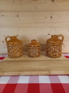 3 Wilson & Purdy Cider Flagons, Vintage, Devon Pottery. Home Bar Man Cave Pub - Picture 1 of 15