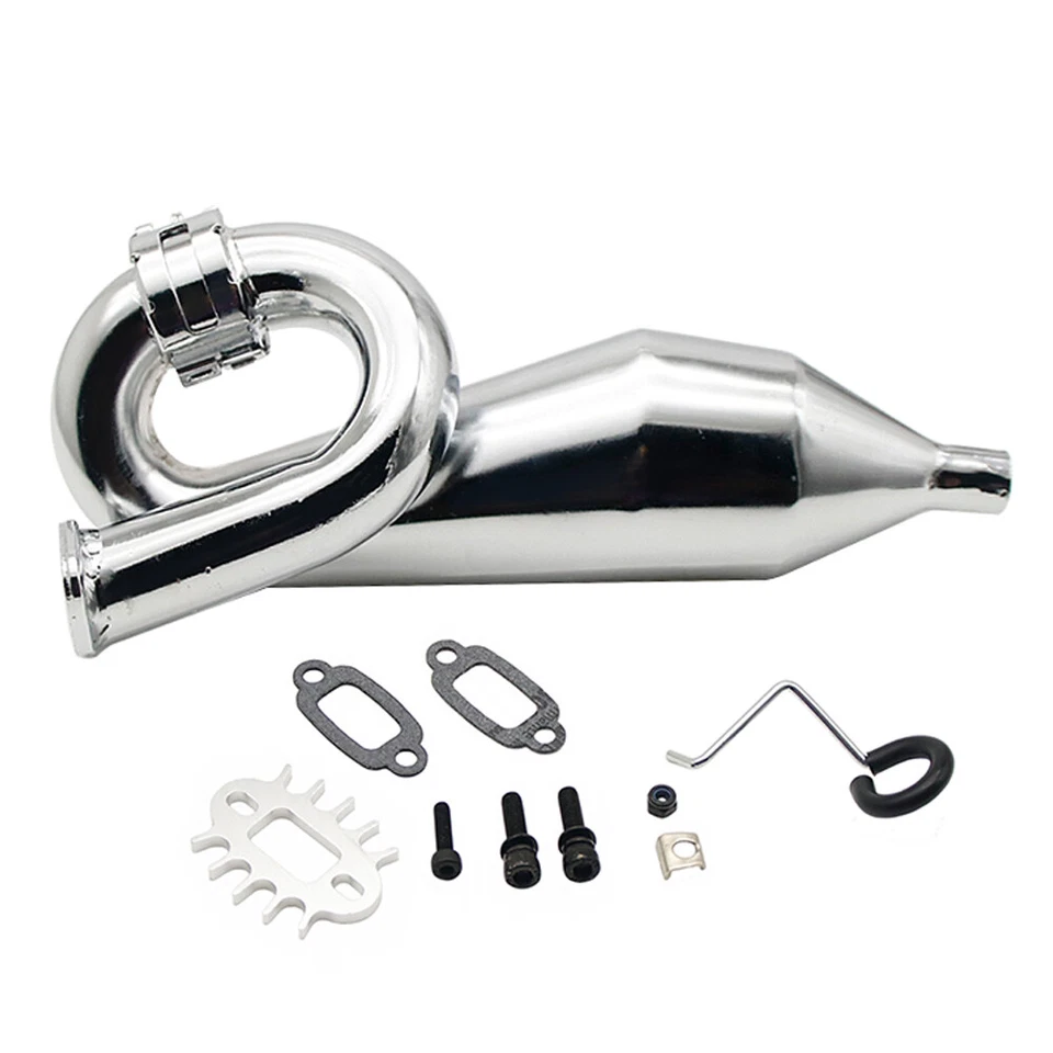 Auspuff Tuned Rohr mit CNC Klemme für 1/5 RC HPI Rovan BAJA 5B 5T 5SC King Motor - Bild 1 von 4