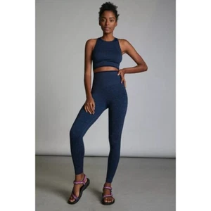 NWT! Anthropologie SPLITS59 Mila Seamless Legging Indigo Polka Dot Small Medium - Picture 1 of 14