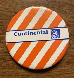 Vtg Advertising Continental Airlines Pin Mr Button Prod Inc Aviation Aircraft A7 - Picture 1 of 12
