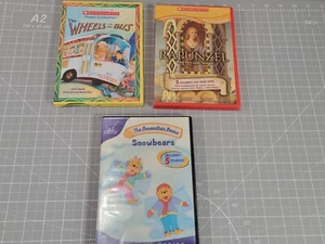 Scholastic DVD Rapunzel & Wheels on the Bus Berenstain Bears Snowbears LOT 3 - Imagen 1 de 8