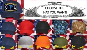 US NAVY CONSTRUCTION ELECTRICIAN CE HAT PATCH CAP SEABEE RATING USS USN GIFT - Picture 1 of 33