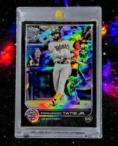 FERNANDO TATIS JR. BLACK REFRACTOR HOLO Topps Chrome Non Auto - SAN DIEGO - Picture 1 of 5