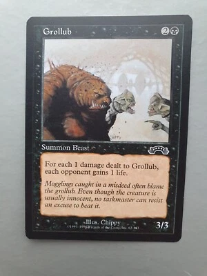 Grollub , MTG Exodus (1998), Common Black Creature NM - Image 1 of 2