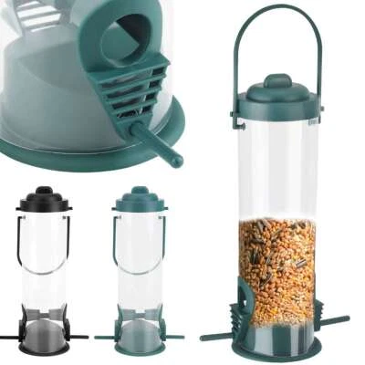 Alimentador colgante para pájaros silvestres a prueba de ardillas alimento para semillas jardín patio decoración Foto 1 de 4