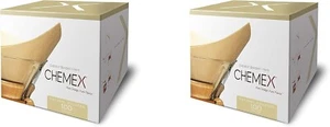2 Pack Chemex Bonded Pre-folded Unbleached Square Coffee Filters, Set of 200 - Picture 1 of 1