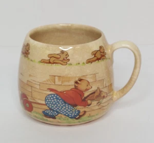 Sylvac Ware Children's Cup/Mug Made in England Vintage Teddy Bear On the Go - Picture 1 of 7