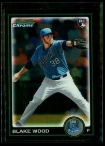 2010 Bowman Draft Baseball Card RC Chrome BDP80 BLAKE WOOD Kansas City Royals