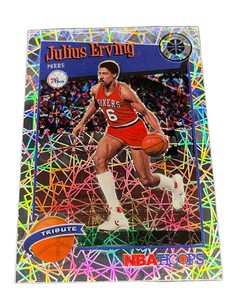 2019-20 Hoops Premium Stock Silver Lazer Prizm #293 Julius Erving Philadelphia
