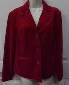Women's Small Requirements Red Corduroy Blazer ~ Excellent Condition - Picture 1 of 3