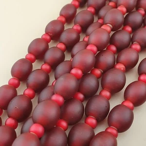 Vintage Venezianisch Rot Weiß Herz Handel Glasperlen Halskette 12,6 mm x 11,4 mm - Bild 1 von 18
