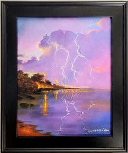 Jim Warren "It's Electrifying" - giclee on canvas, LE, artist embellished - Picture 1 of 2