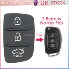 Flip Car Key Fob Case 3 Buttons Rubber Pad for Hyundai I10 I20 I40 IX35 Santa Fe