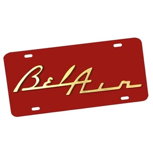 1950's Bel Air Exterior Colors Classic Car Design Aluminum License Plate - Picture 1 of 16