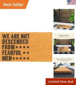 Durable Patriotic Welcome Mat, 30'' x 17'' - Handmade Coir Doormat for Entryways - Foto 1 di 11