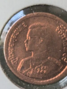 1957 THAILAND 5 SATANG HIGH GRADE BRONZE COIN -15MM- RAMA IX-Y#78a - Picture 1 of 2