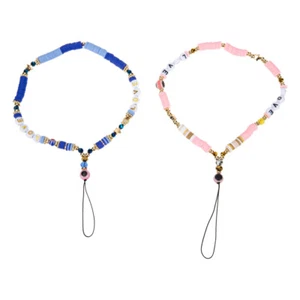  2 Pcs Handykette Mobiltelefonseil Fräulein Böses Auge Perlen-Handy-Lanyard - Zdjęcie 1 z 12