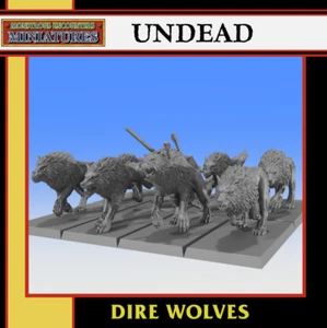 28/32mm UNDEAD: Dire Wolves Unit (Monstrous Encounters) - Picture 1 of 2