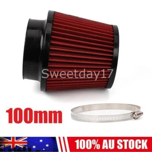 Red Pod Filter 4 inch 100mm Neck w/ Clamp High Performance OZ - Picture 1 of 9