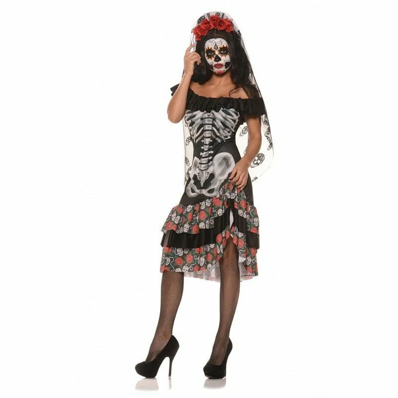 Underwraps Reina de los Muertos Muerta Espeluznante Halloween Adulto Mujer Disfraz 28638 Foto 1 de 1