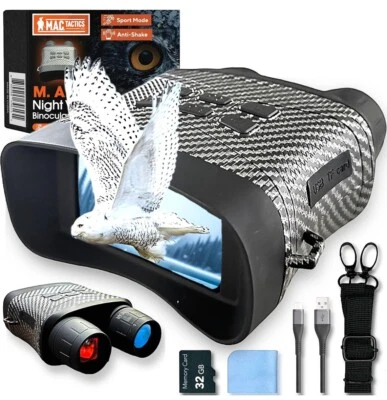 Gafas de Visión Nocturna 4K Binoculares Digitales 42MP Anti-Vigilancia Oscuridad Anti-Vigilancia Foto 1 de 4