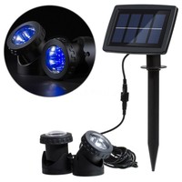 Solar Pond Lights 2 Submersible Lamps Underwater Lights for Garden Fount UK MCB