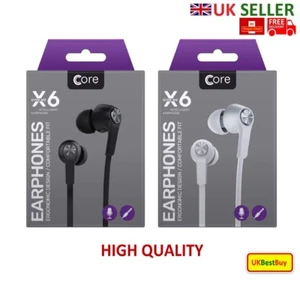 Core X6 Super Bass Stereo Headphone, Earphone, Earbuds, Handsfree For any Device - Picture 1 of 3