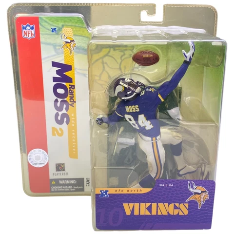 Randy Moss Vikings Figure Purple Jersey Variant Mcfarlane 2004 NFL Football New Cover
