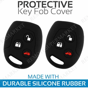 2 Key Fob Cover for 2011-2017 Ford Fiesta Protective Case Rubber Skin Jacket - Picture 1 of 4