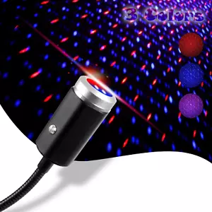 USB Star Night Light, 3 Colors-7 Lighting Modes, Car Roof Star Lights, Portable - Picture 1 of 7