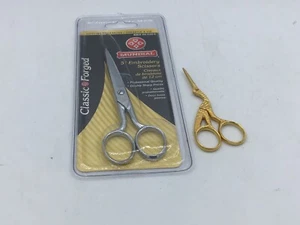 Mundial Classic Forged 5” Embroidery Scissors NEW IN Package Bonus 3” set - Picture 1 of 6