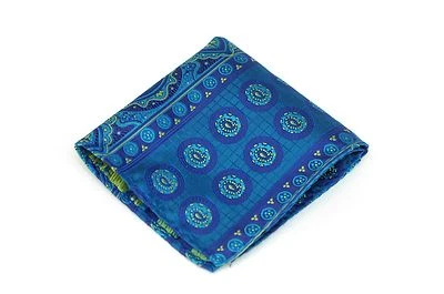Cuadrado de Bolsillo Lord R Colton Masterworks - Rocas Atoll Azul Seda - $75 Minorista Nuevo Foto 1 de 4