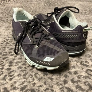ON Cloud Cloudflyer Running Sneakers Womens Size 8.5 Shoes Gray & Mint Green - Picture 1 of 24
