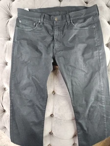 Levis 513 Slim Straight Fit Jeans Mens Denim SZ 34x30 Black Stretch Modern - Picture 1 of 6