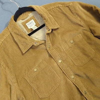 L.L. Bean куртка мужская XL орехово-коричневый вельвет 1912 наследия с подкладкой рубашка Jac - Изображение 1 из 4