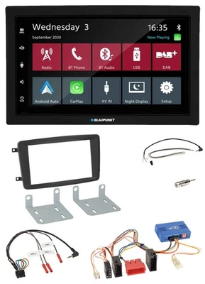 Blaupunkt DAB Bluetooth USB Lenkrad 2DIN Autoradio für Mercedes CLK A209 2003-20 - Bild 1 von 4