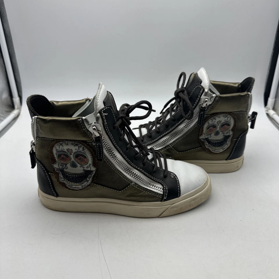 Giuseppe Zanotti Design Hi Top - Skull Sneakers - Size 36-(ShelfD) - Image 1 of 4