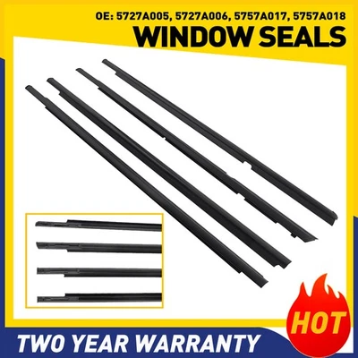 4X FITS MITSUBISHI LANCER 2008-2017 4DOOR WEATHERSTRIP DOOR BELT SET SEAL - image 1 of 4