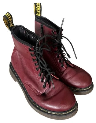 BOTA TOBILLO Dr. Martens Juvenil Talla 1 Rojo Sangre de Buey Granate "Delaney" Cremallera Lateral Foto 1 de 4