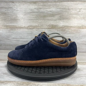 Clarks Women’s Amberlee Crest Blue Suede Oxfords Sneakers Size 9 - Picture 1 of 9