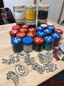 Vintage Makit & Bakit Kunststoff Backkristalle Lot Metall Weihnachten Rahmen KEINE GLÄSER! - Bild 1 von 11