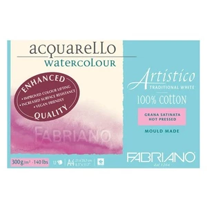 Fabriano Artistico Watercolour Pad - Hot Pressed 300gsm - A4 Enhanced - Picture 1 of 1