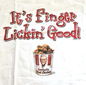 Vintage Y2K KFC Kentucky Fried Chicken Finger Lickin Good Ringer T-Shirt Medium - Bild 1 von 10