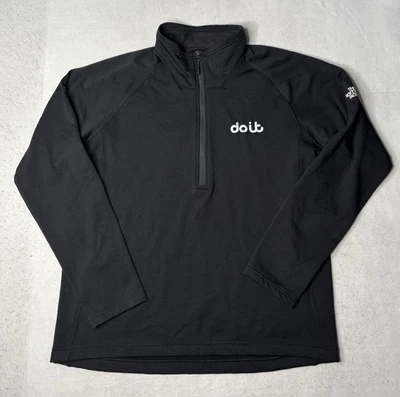 The North Face Mens 1/2 Zip Pullover XL Black Waffle Knit Sweater Hiking Camping - Image 1 of 4