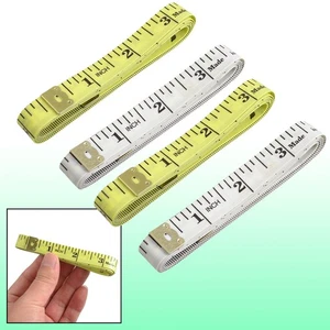 Cinta métrica de dieta sastre costura 1,5 m 60 pulgadas 4 piezas blanco amarillo - Imagen 1 de 1