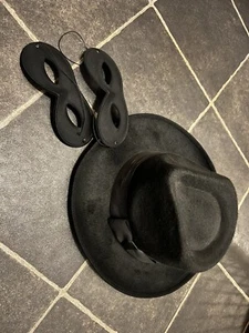 Gangster Fancy Dress Hat And Masks - Picture 1 of 3