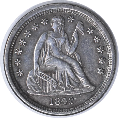 1842-O Liberty Seated Silver Dime Choice EF Uncertified #335 Cover
