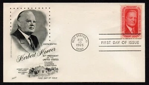 USA, SCOTT # 1269, FLEETWOOD FDC COVER OF 1965 AMERICAN PRESIDENT HERBERT HOOVER - Picture 1 of 1